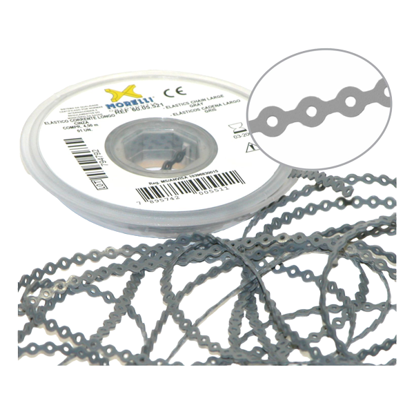 Elastomeric Power Chain Gray 15ft