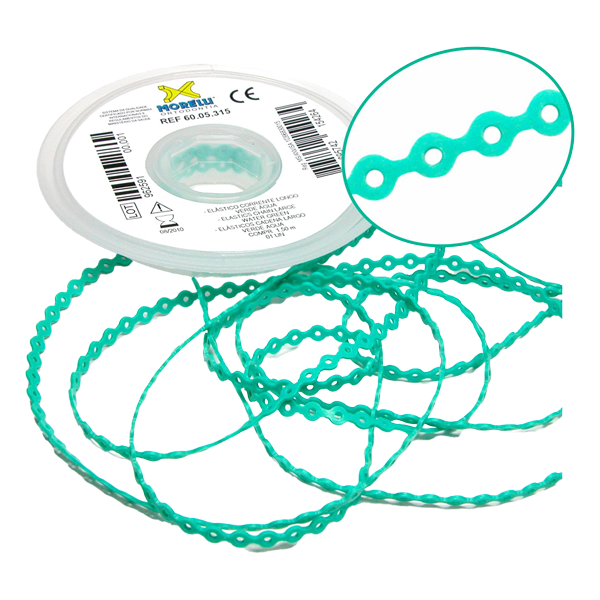 Elastomeric Power Chain Sea Green 5ft
