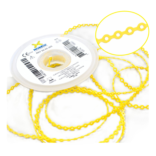 Elastomeric Power Chain Yellow 5ft