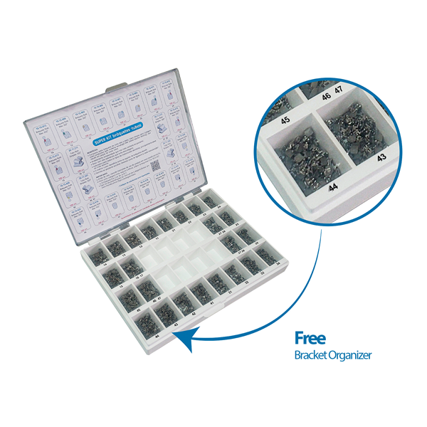 Max Stainless Steel Brackets 100 Patient Kits + Bondable Buccal Tubes 400 Pieces