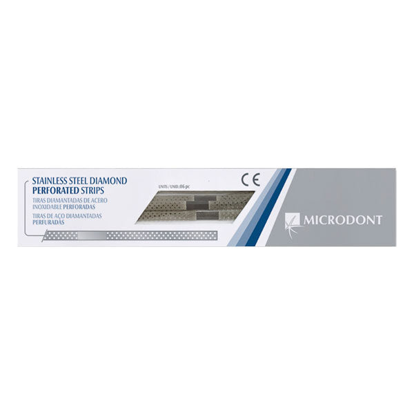 Interproximal Stainless Steel Perforated Diamond Finishing Strips 4.0mm