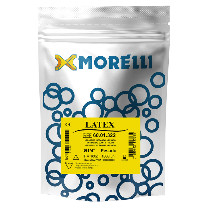 Amber Latex Intraoral Elastics 1/4" Bulk