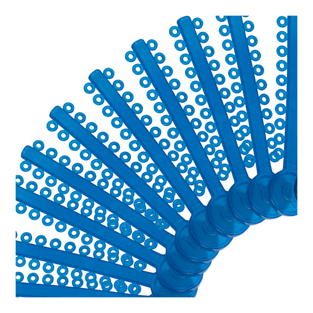 Elastomeric Ligature Ties Crystal Blue