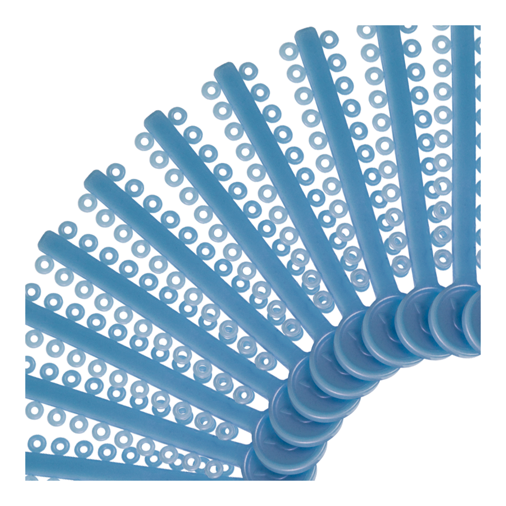 Elastomeric Ligature Ties Crystal Pearl Blue