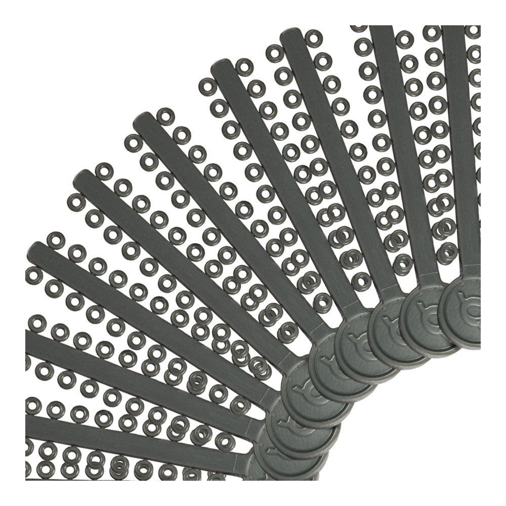 Elastomeric Ligature Ties Gray