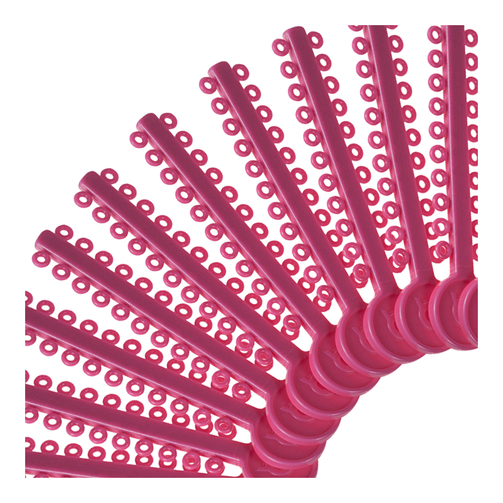 Elastomeric Ligature Ties Pink