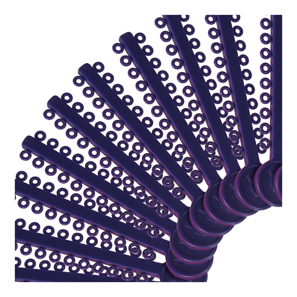 Elastomeric Ligature Ties Purple