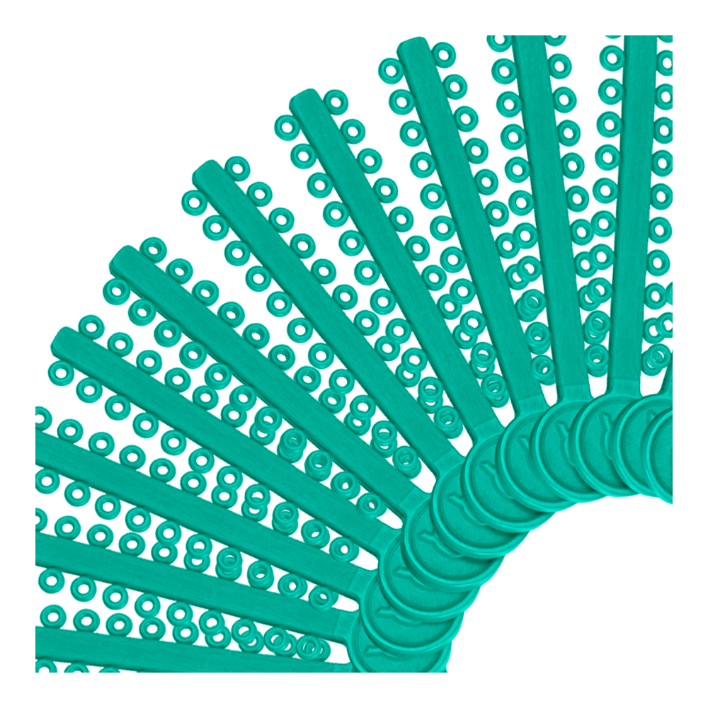 Elastomeric Ligature Ties Sea Green