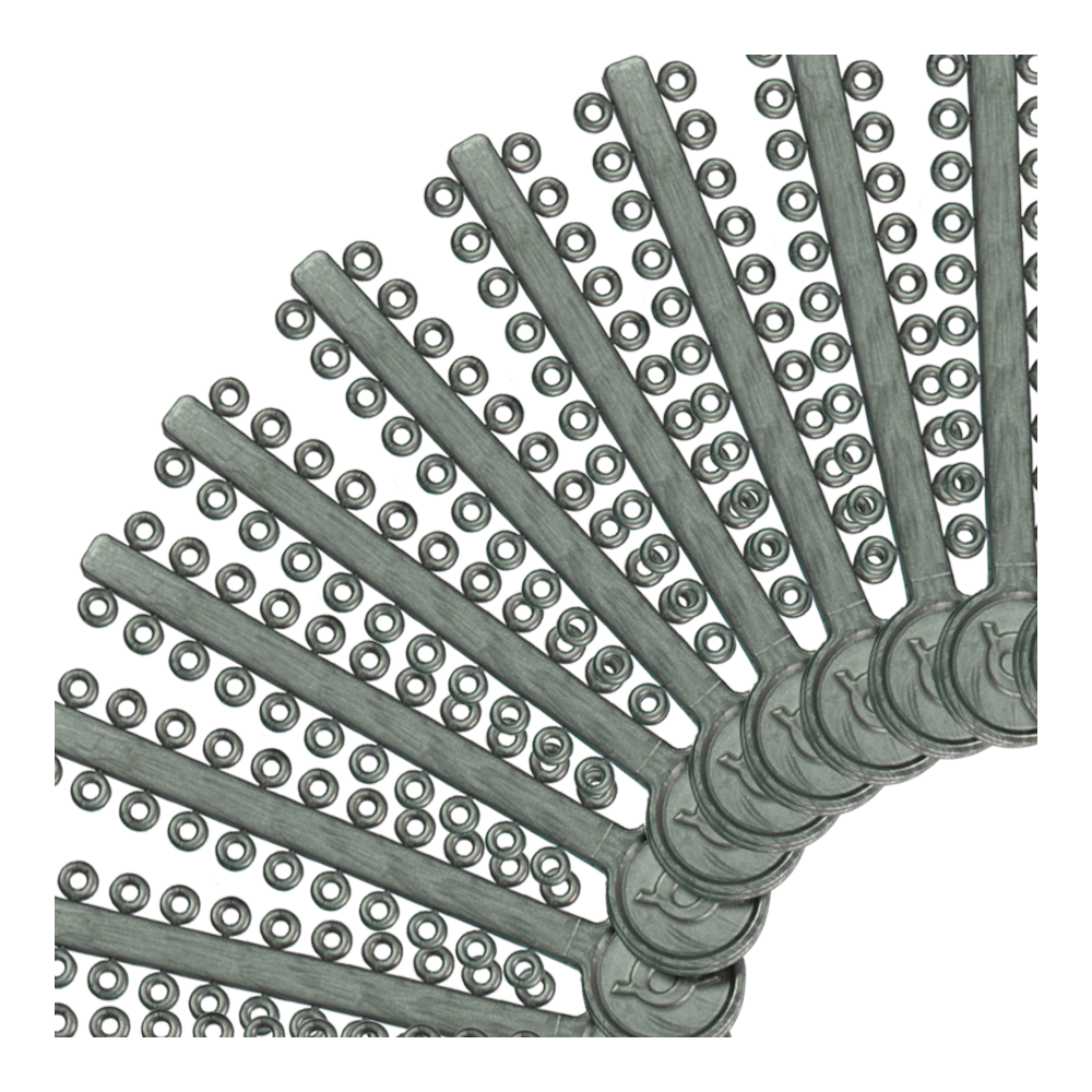 Elastomeric Ligature Ties Silver