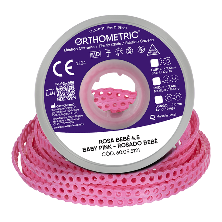 Elastomeric Power Chain Baby Pink 15ft