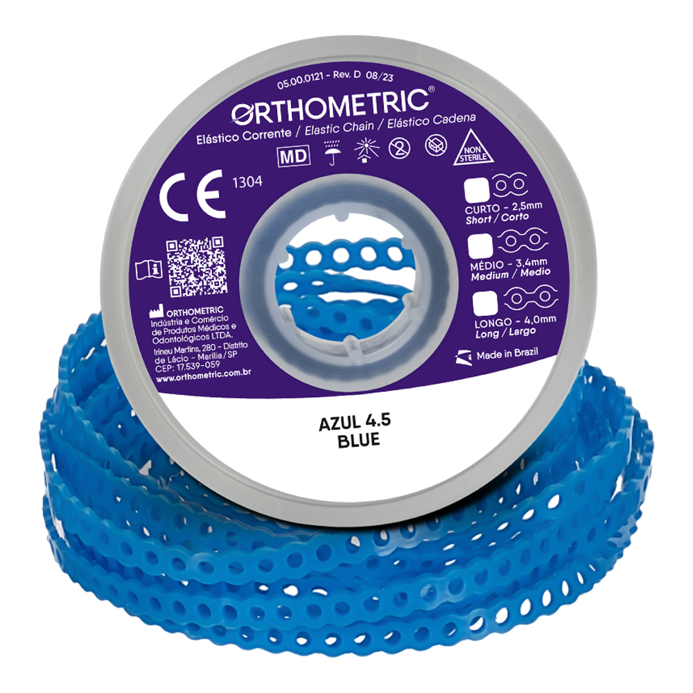 Elastomeric Power Chain Blue 15ft
