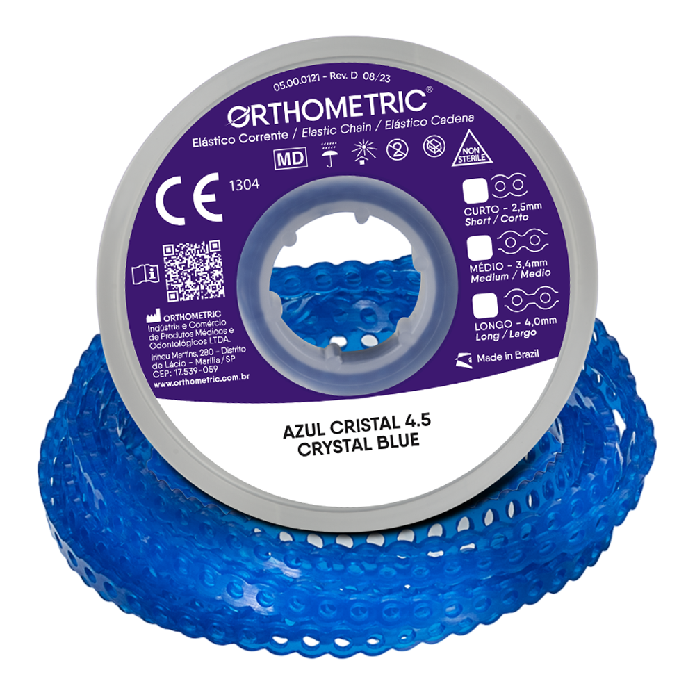 Elastomeric Power Chain Crystal Blue 15ft