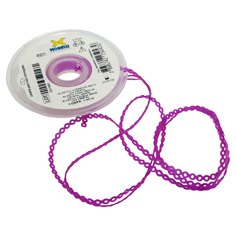 Elastomeric Power Chain Crystal Grape 5ft