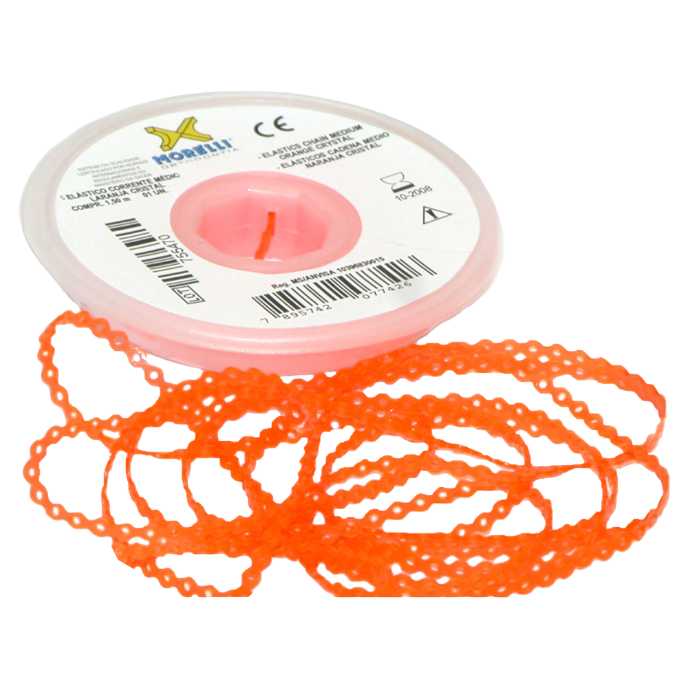 Elastomeric Power Chain Crystal Orange 5ft