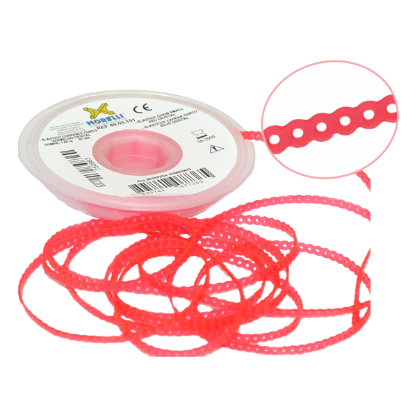 Elastomeric Power Chain Crystal Red 5ft