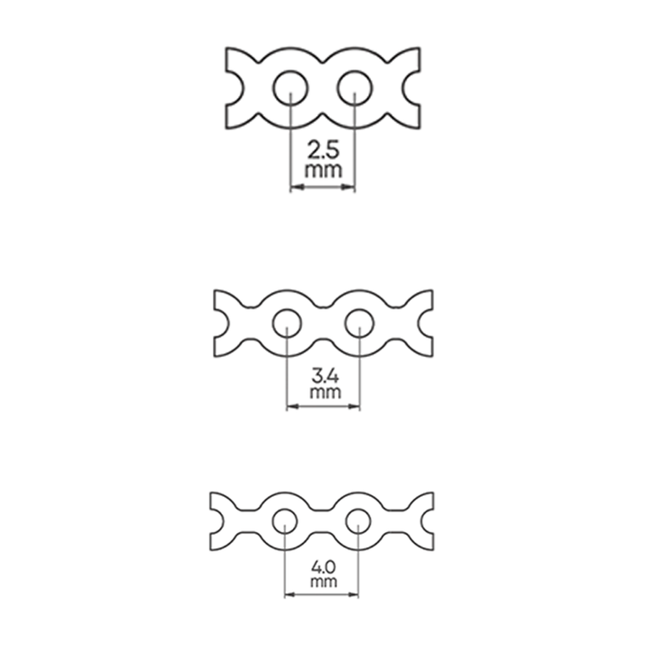 Elastomeric Power Chain Pearl Blue 15ft