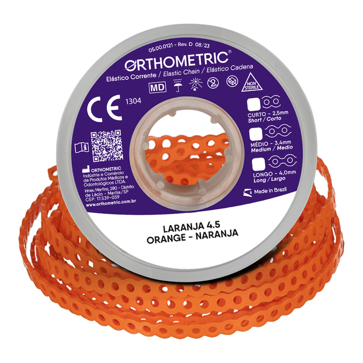Elastomeric Power Chain Orange 15ft