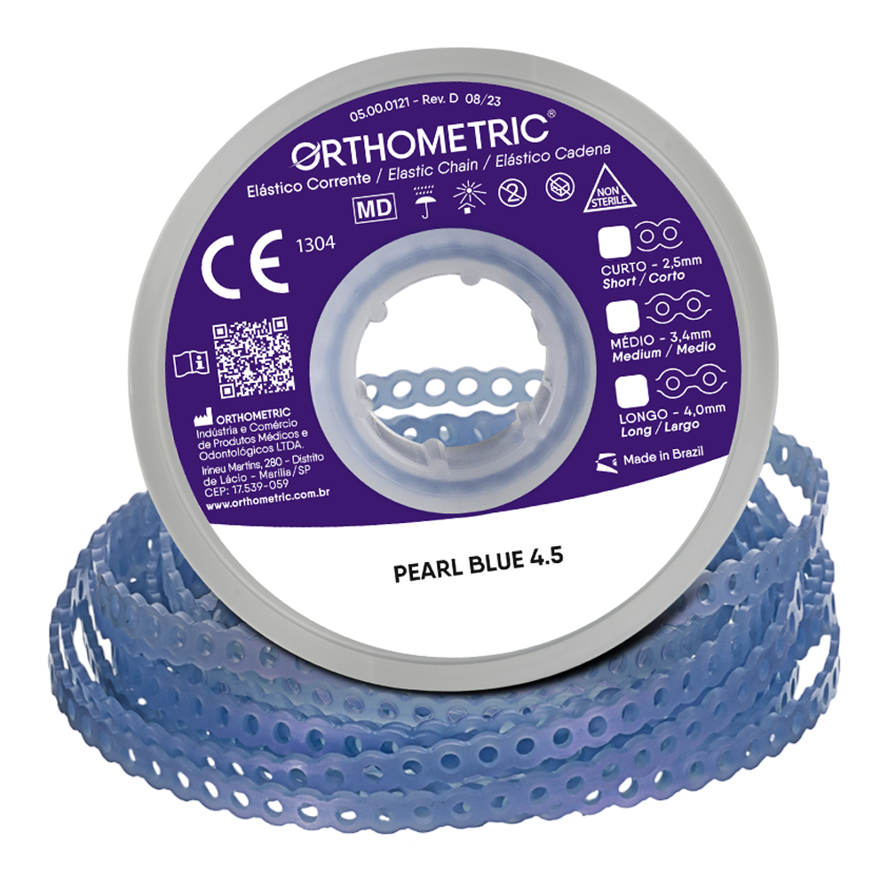 Elastomeric Power Chain Pearl Blue 15ft