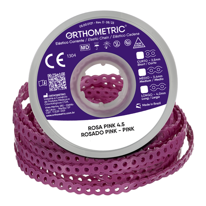 Elastomeric Power Chain Pink 15ft