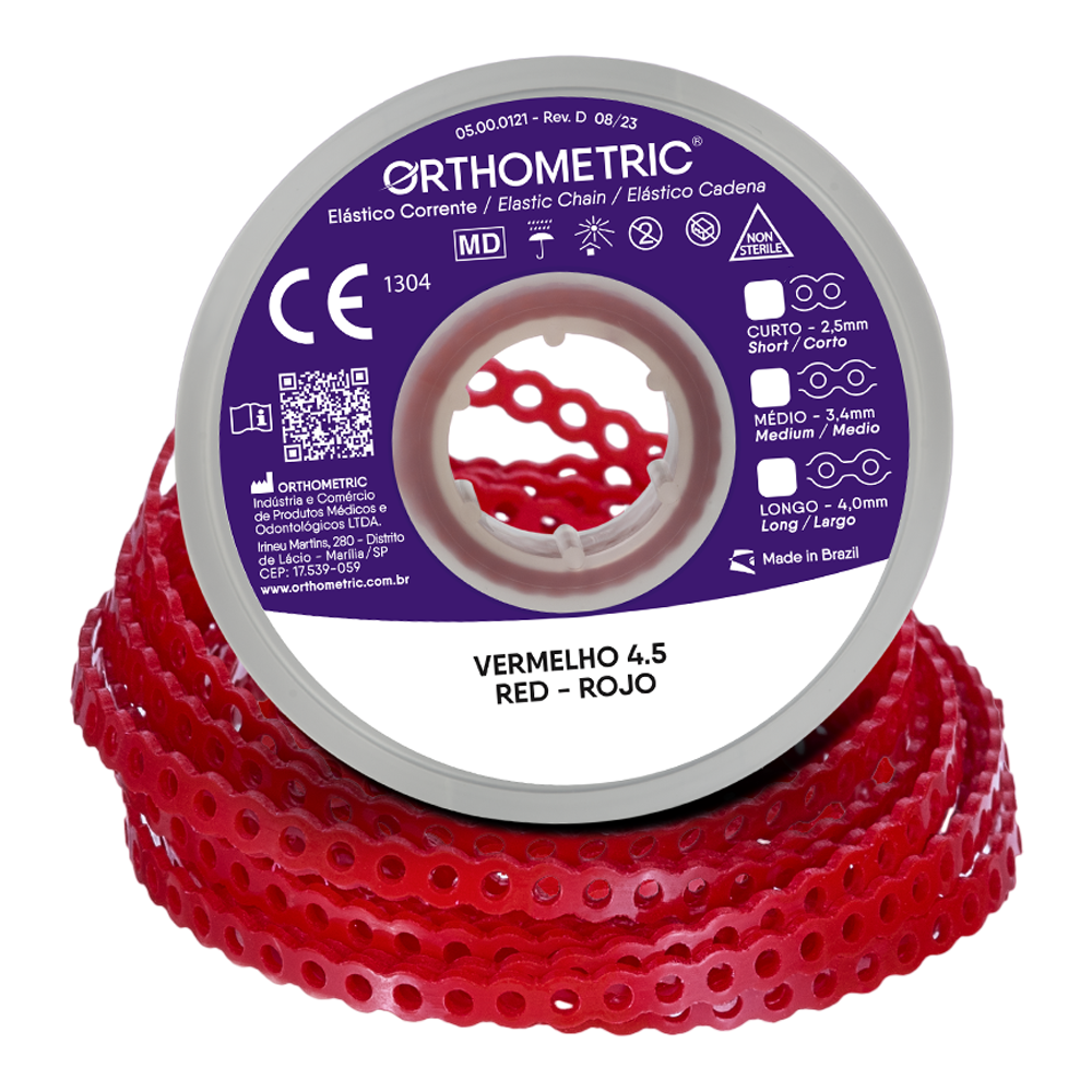 Elastomeric Power Chain Red 15ft