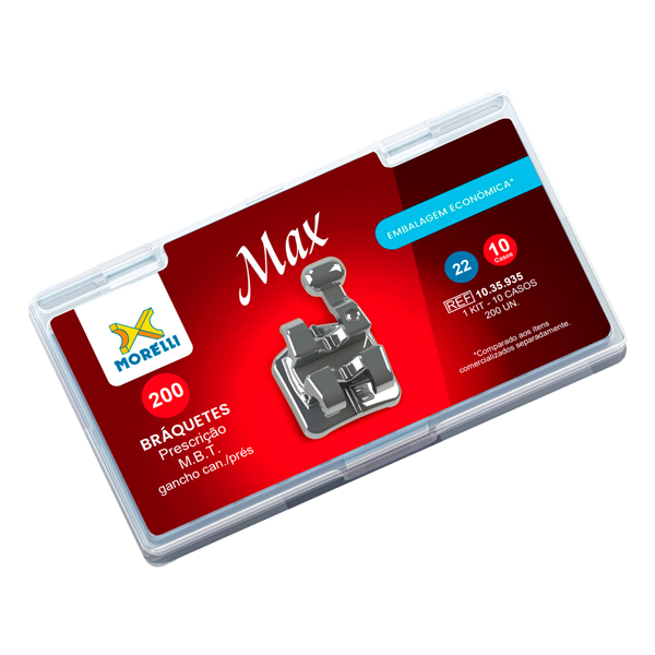 Max Stainless Steel .022 M.B.T. Brackets 10 Patient Kits