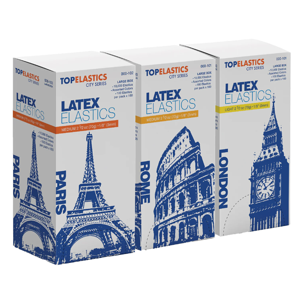 Top Elastics Amber Latex Intraoral Elastics 1/4"